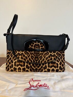 Christian Louboutin Leopard Ponyhair Passage Bag - EUC w/COA